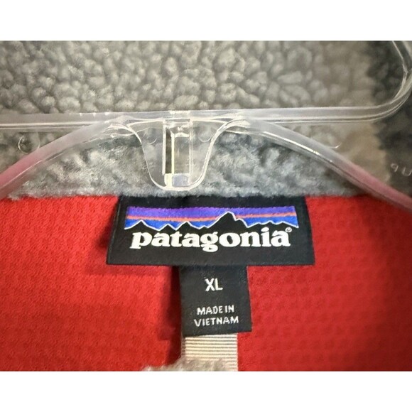 VTG Men’s Patagonia Retro X Pile Fleece Sherpa Like  Gray Zip Up Hiking Vest XL - Picture 7 of 9